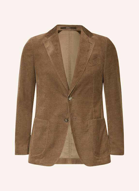 windsor. Anzugsakko GIO Shaped Fit aus Cord 210 Medium Brown               210
