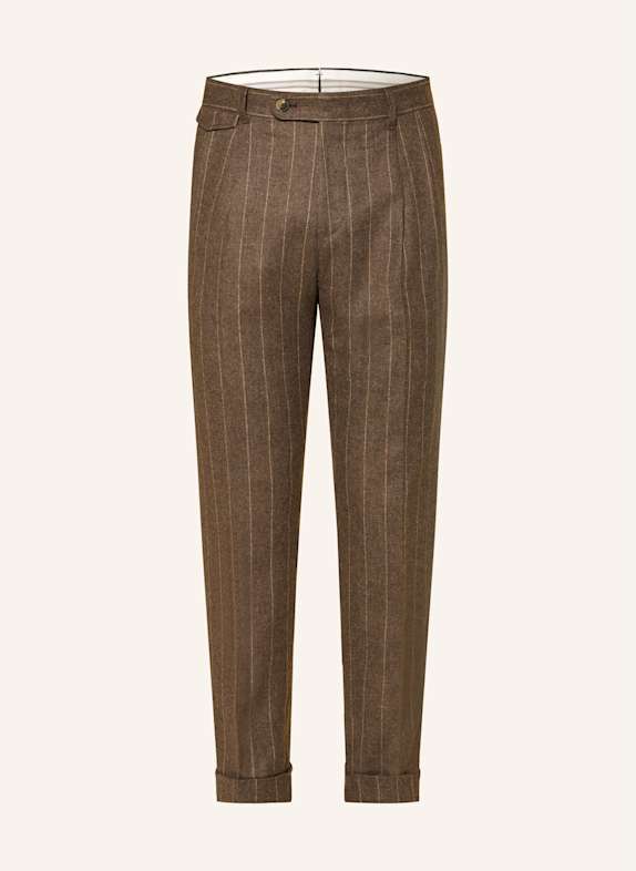 windsor. SAPO Shaped Fit suit trousers in flannel 210 Medium Brown               210