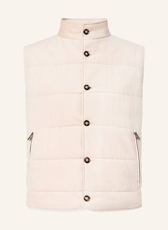 windsor. ERICE quilted vest in corduroy BEIGE