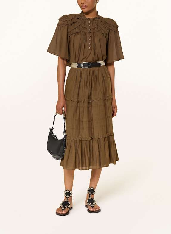 MARANT ÉTOILE Blusenshirt CARMEN mit Rüschen KHAKI