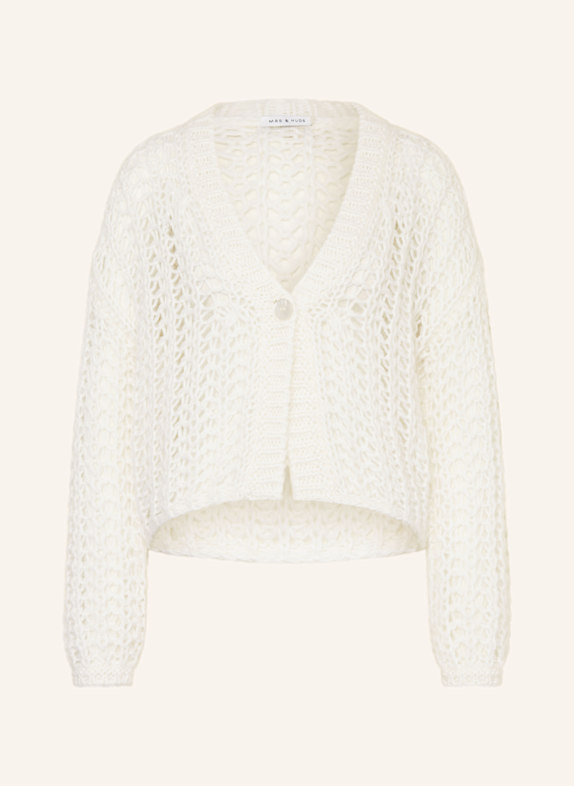 MRS & HUGS Strickjacke mit Mohair ECRU
