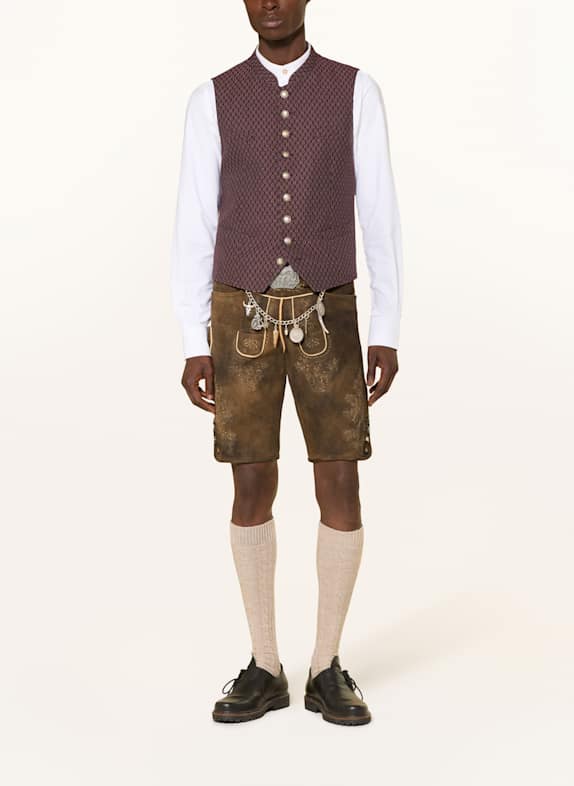 Grasegger Traditionele vest VOITL 5 DONKERROOD
