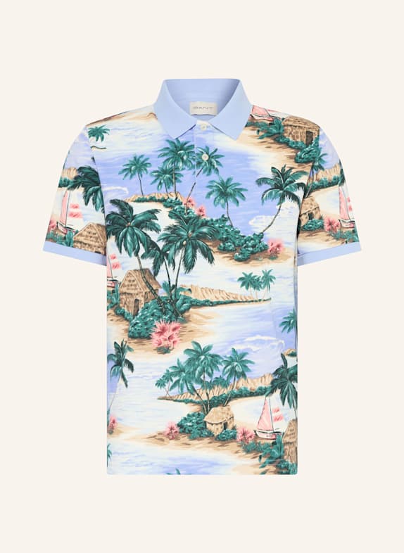 GANT Piqué-Poloshirt BLAU/ DUNKELGRÜN/ ROSA