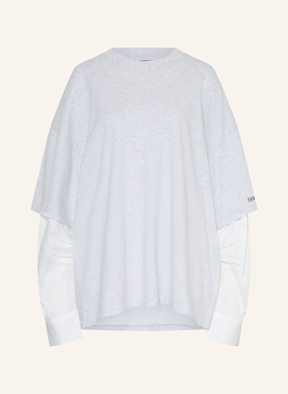 black palms Long sleeve shirt in mixed materials GRAY