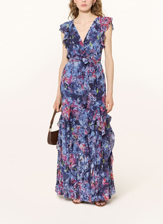 LAUREN RALPH LAUREN Evening dress BLUE/ FUCHSIA/ LIGHT BLUE