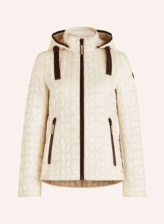 GIL BRET Steppjacke mit abnehmbarer Kapuze ECRU/ SCHWARZ