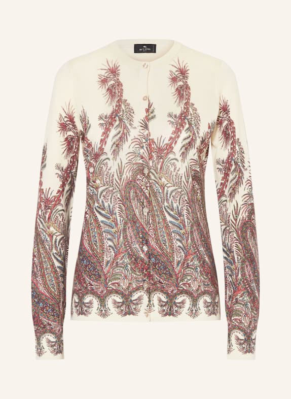 ETRO Kardigan z kaszmiru JASNOŻÓŁTY / CIEMNOCZERWONY / ZIELONY