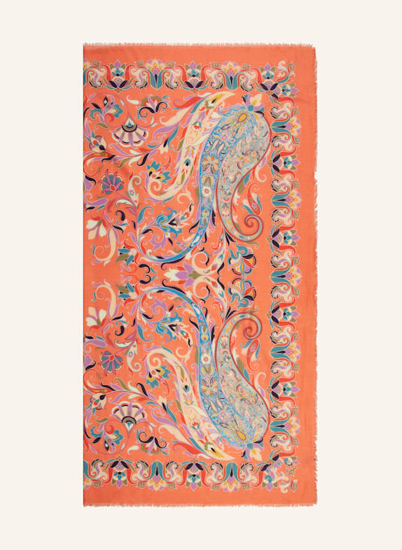 ETRO Tuch ORANGE/ PETROL/ ECRU