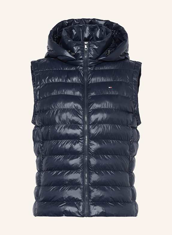 TOMMY HILFIGER Steppweste mit abnehmbarer Kapuze DUNKELBLAU