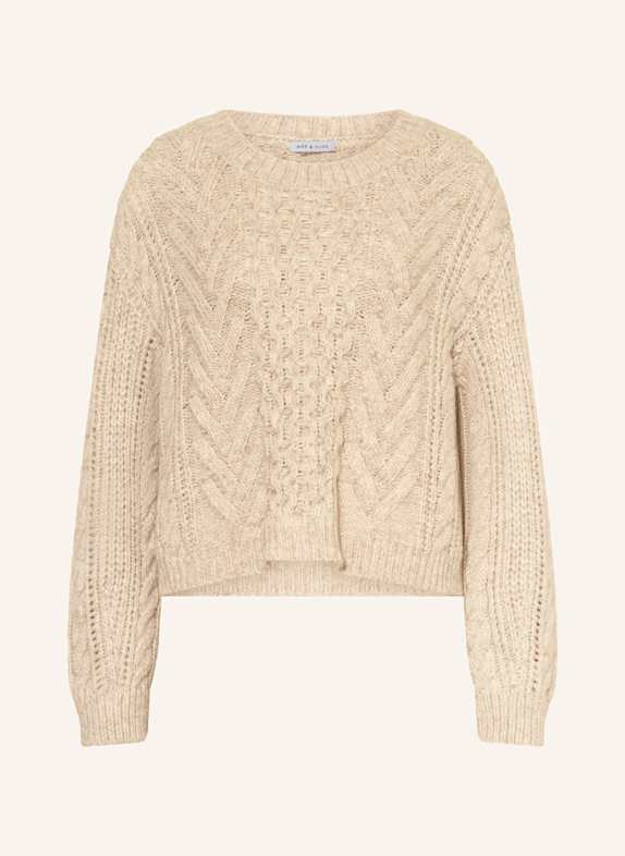 MRS & HUGS Pullover HELLBRAUN