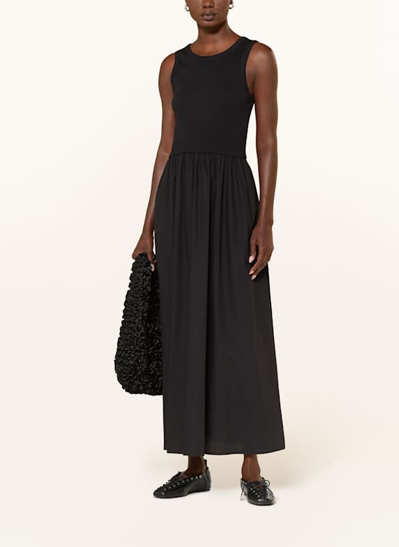 MRS & HUGS Kleid im Materialmix SCHWARZ