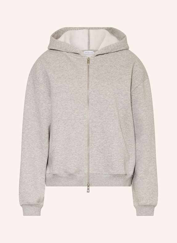 MRS & HUGS Sweatjacke HELLGRAU/ WEISS