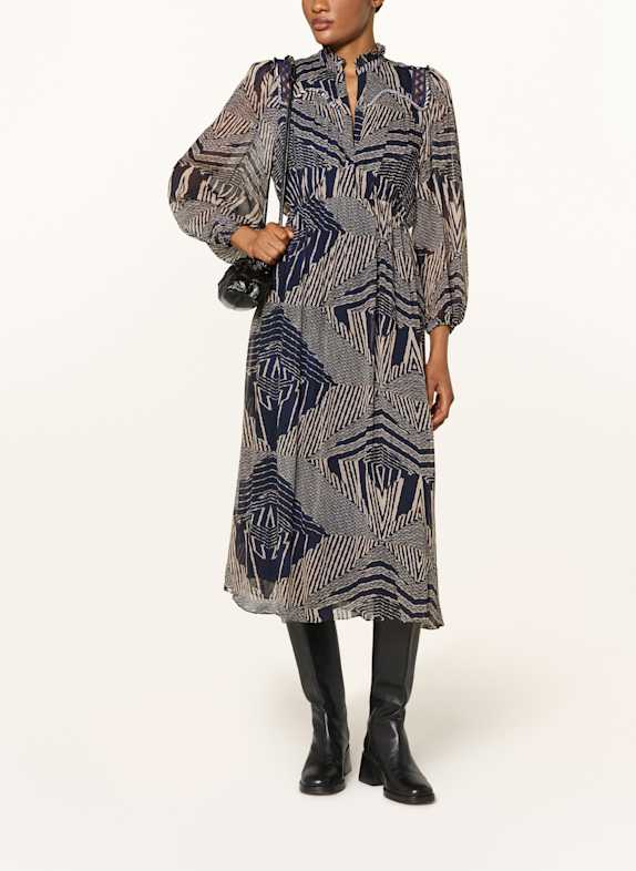 ba&sh Kleid ANTAL DUNKELBLAU/ BEIGE