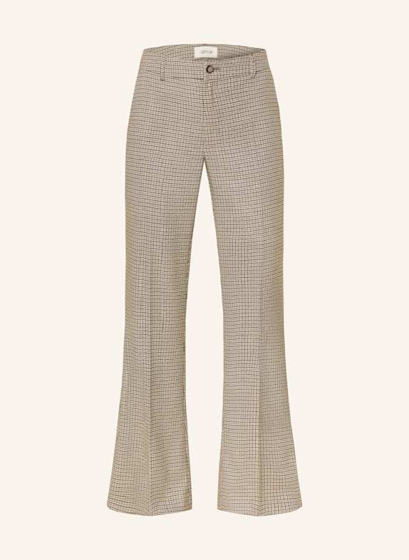 CARTOON pantalon ÉCRU/ MARRON FONCÉ/ VERT