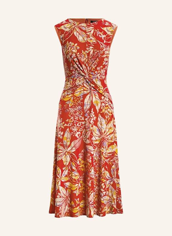 LAUREN RALPH LAUREN Jerseykleid ROT/ BEIGE