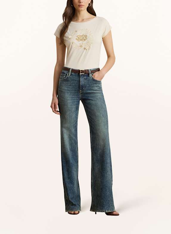 LAUREN RALPH LAUREN T-shirt with decorative beads ECRU