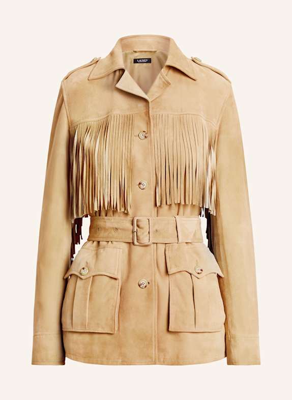 LAUREN RALPH LAUREN Lederjacke BEIGE