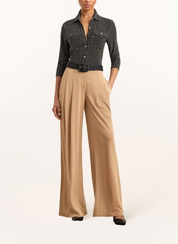 LAUREN RALPH LAUREN chemise MARRON FONCÉ / BEIGE