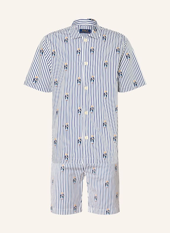 POLO RALPH LAUREN Piżama z szortami GRANATOWY/ BIAŁY