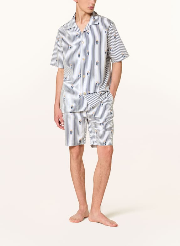 POLO RALPH LAUREN Shorty-pyjama DONKERBLAUW / WIT