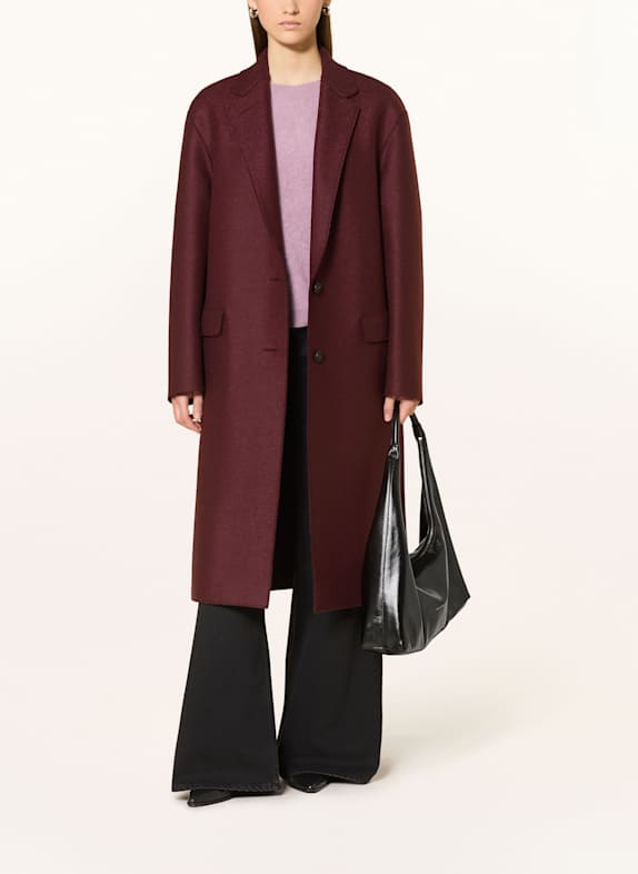 HARRIS WHARF LONDON Wool coat DARK RED