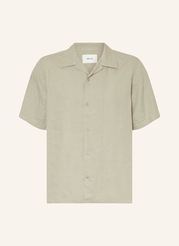 NN.07 Resort shirt JULIO Relaxed fit made of linen GREEN