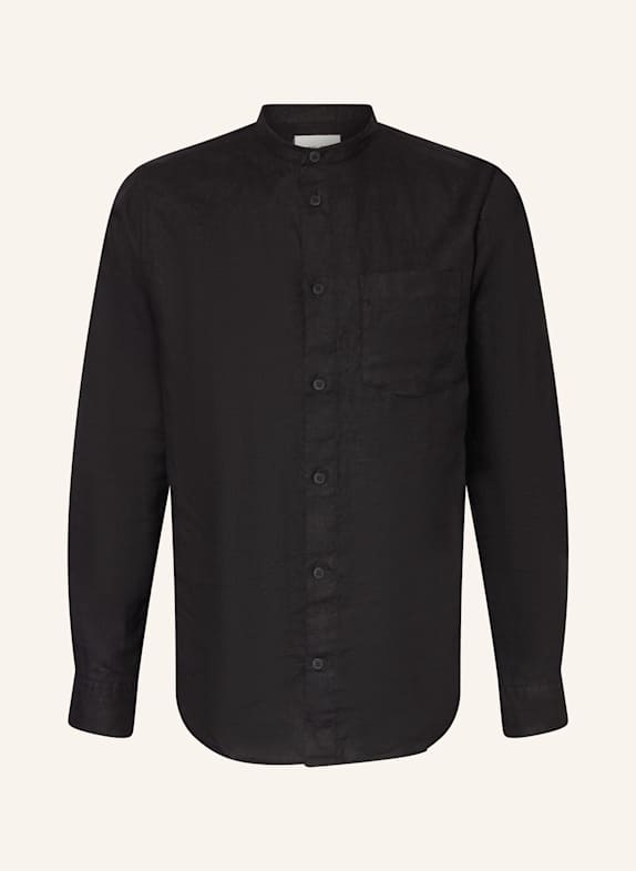NN.07 Leinenhemd MILES Regular Fit SCHWARZ