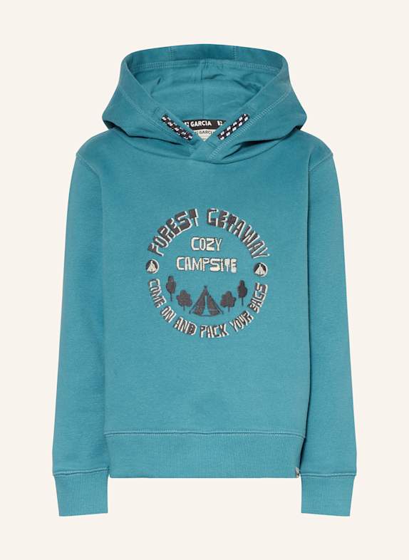 GARCIA Mikina s kapucí TYRKYSOVÁ