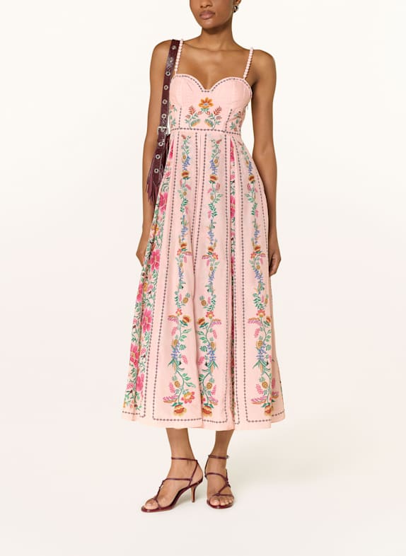 FARM RIO Kleid DELICATE FOREST HELLROSA / GRÜN / PINK