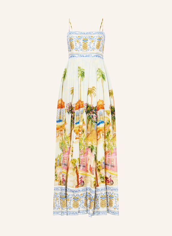 FARM RIO ARACATI dress LIGHT BLUE/ ECRU/ ORANGE