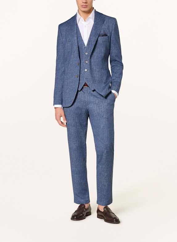 PAUL Slim fit pantalon van jersey 650 Mid Blue