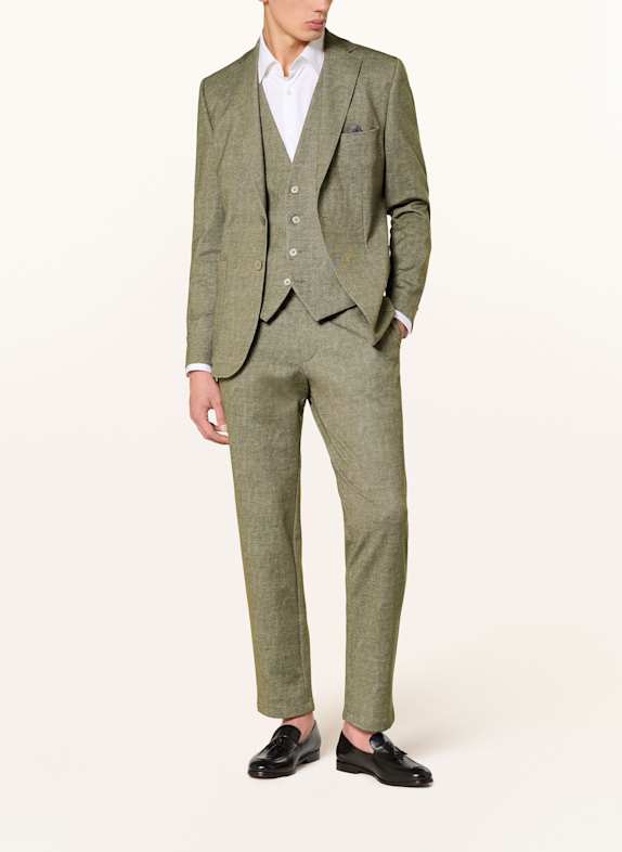 PAUL Slim fit vestpak van jersey 750 Olive
