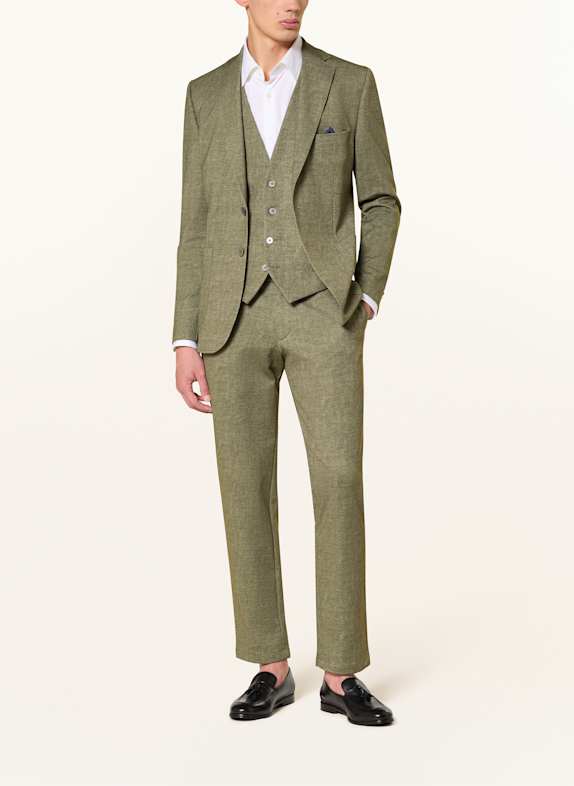 PAUL Marynarka garniturowa slim fit z dżerseju 750 Olive