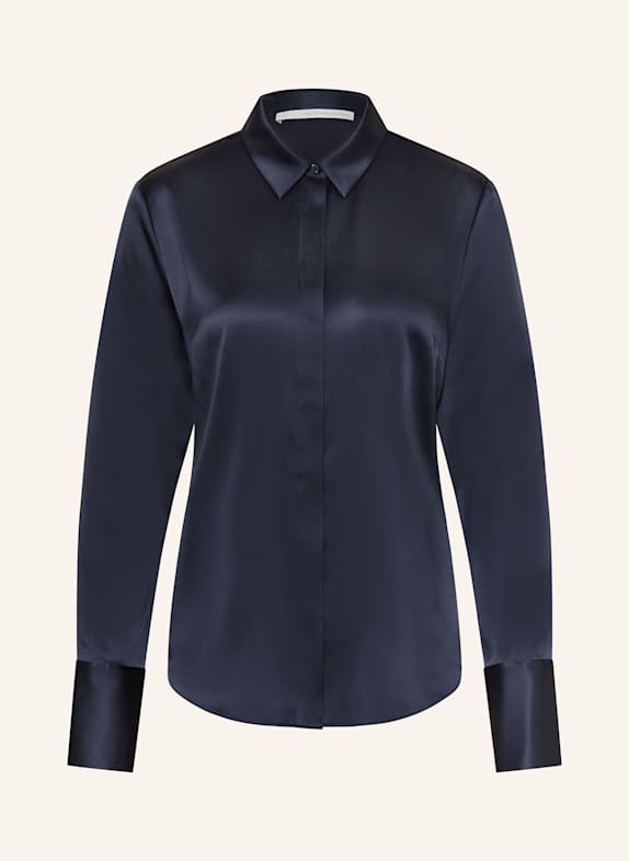 HERZEN'S ANGELEGENHEIT Hemdbluse aus Seide DUNKELBLAU