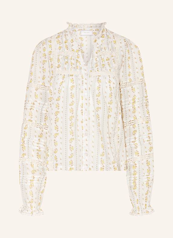 NEO NOIR Blouse LYLA ECRU/ GREEN/ YELLOW