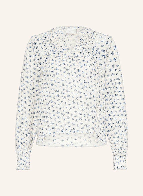 NEO NOIR Blusenshirt NIPOA ECRU/ DUNKELBLAU/ SCHWARZ