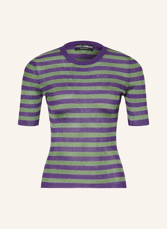 DOLCE & GABBANA T-Shirt DUNKELLILA/ GRÜN