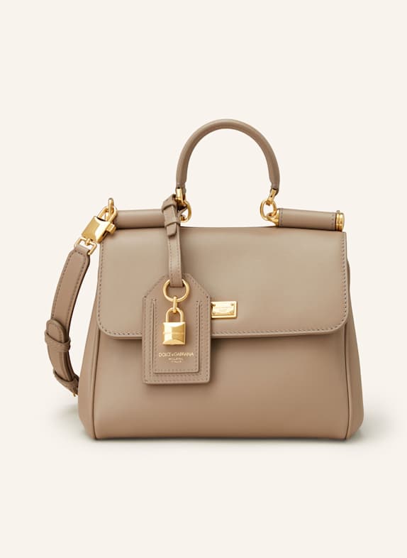DOLCE & GABBANA Handbag MY SICILY PLONGÉ BEIGE