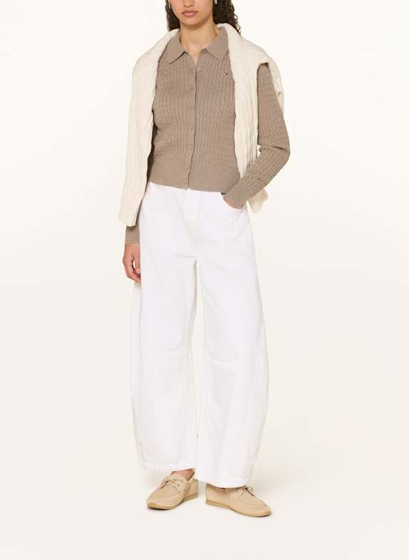 TOMMY HILFIGER Strickjacke TAUPE
