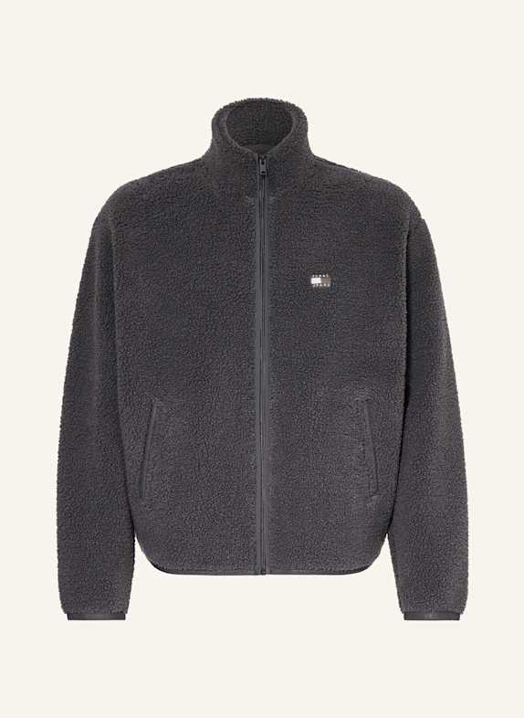 TOMMY JEANS Teddyfell-Jacke DUNKELGRAU