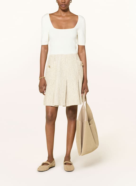 TED BAKER Bouclé-Strickkleid VULPAD ECRU/ BEIGE