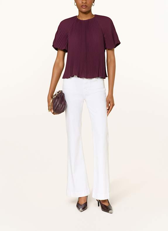 TED BAKER Blouse AGARA met plooien DONKERROOD