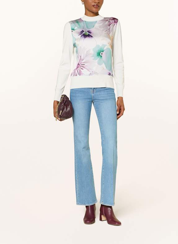 TED BAKER Sweatshirt JAKKIA ECRU / TURQUOISE / PAARS