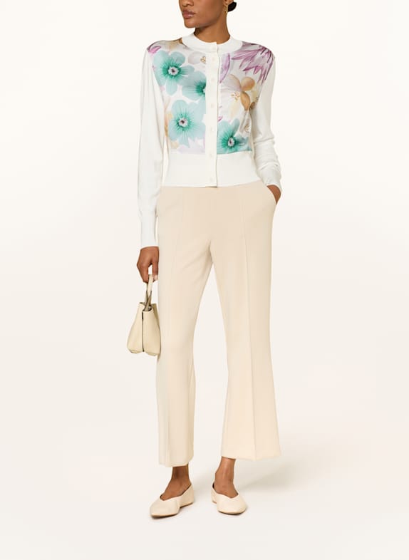 TED BAKER VARRLA vest in een mix van materialen ECRU / TURQUOISE