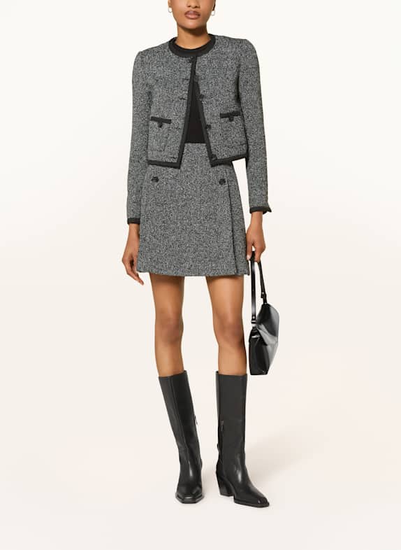 TED BAKER Bouclé rok EKAAS ZWART