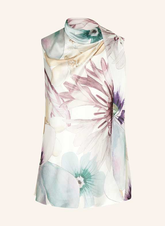 TED BAKER Top AUVEA mit Schluppe WEISS / TÜRKIS / FUCHSIA