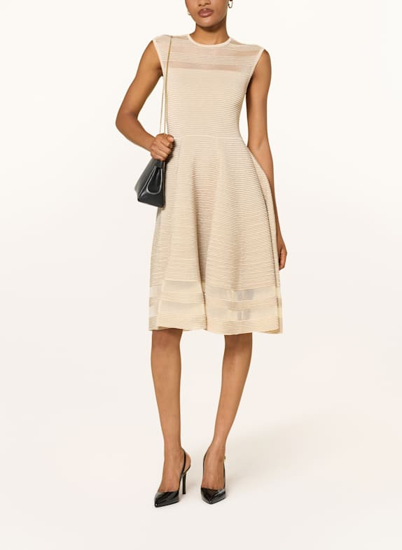 TED BAKER Kleid SAALLI mit Glitzergarn BEIGE