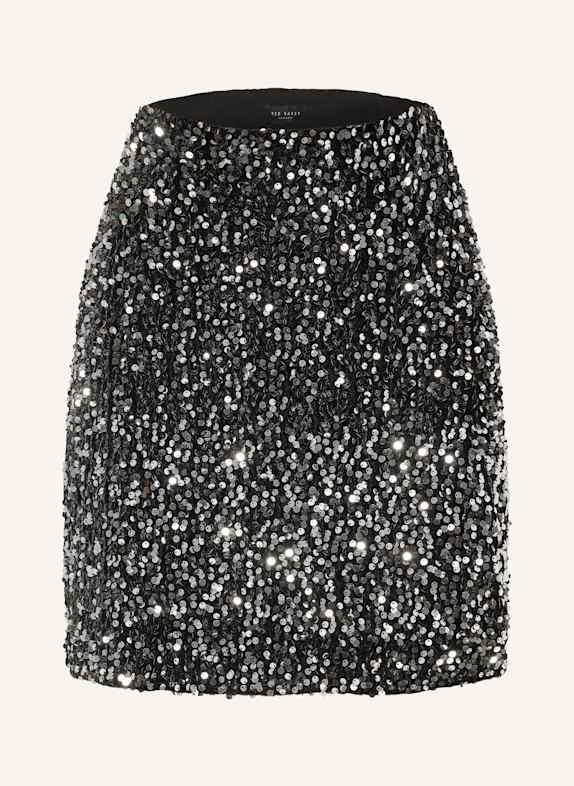 TED BAKER Rock PEARSOM mit Pailletten SCHWARZ