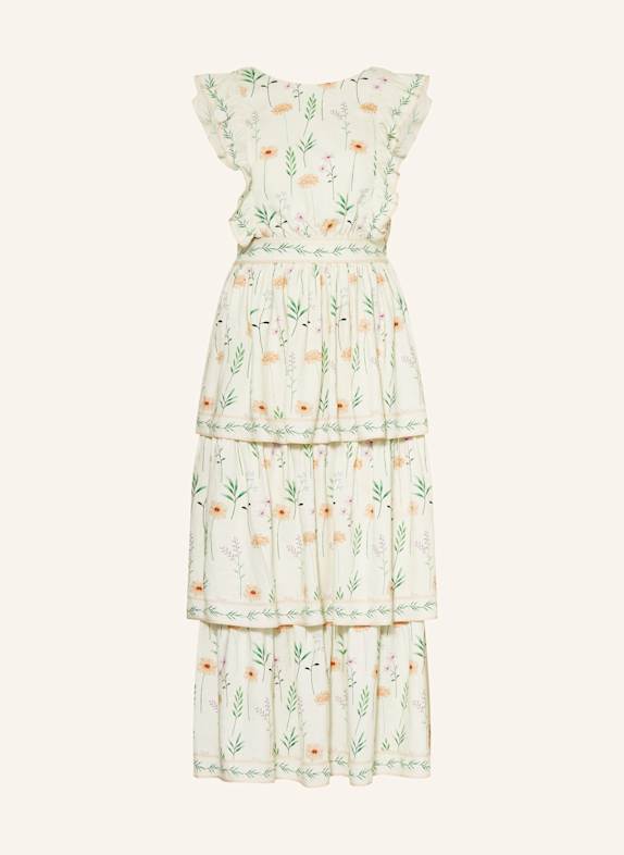 MRS & HUGS Leinenkleid mit Volants CREME