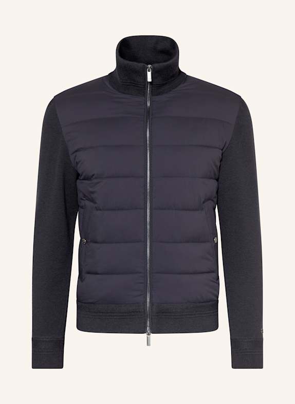 TOMMY HILFIGER Steppjacke im Materialmix DUNKELBLAU